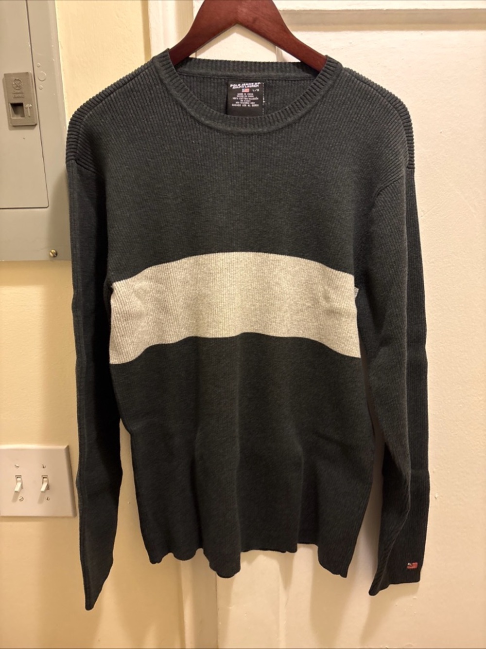 Men's vintage Polo jeans co Ralph Lauren Crewneck Knit Sweater size large